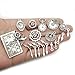 30pcs Antique Silver Mix Skeleton Steampunk Clock Face Watch Gear Cog Wheel Pendant Charms Jewelry Makin for Crafting, Jewelry Findings Making Accessory For DIY Necklace Bracelet M78