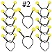 Party Headband,FunPa 12PCS Bee Headbands Bulk Cute Cartoon Bee Hair Hoop Tentacle Hair Band Costume Headband for Kids Women Girls Halloween Thanksgiving Birthday Bee Party Gender Reveal Party Supplies
