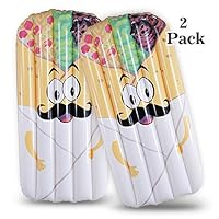 Mr. Burrito Pool Float 2 Pack, Summer Fun Inflatable Giant Burrito Float for Adult and Kids, 68 Inches Swim Pool or Beach Toys