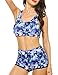 Ekouaer Women’s Sports Padded Racer Back Tankini Swimsuit
