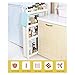 Yontree Update Version 4-Tier Gap Storage Slim Slide Out Storage Tower Rack Shelf with Wheels