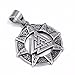 ELFASIO Stainless Steel Pendant for Men Necklace Viking Valknut Odin's Norse Warrior Chain Jewelry, Length 24 inch