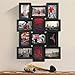 PETAFLOP 12 Openings 4x6 Picture Frames Collage Black Multi Frame 4 x 6, Wall Mounted Vertically or Horizontally