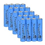 Rechargeable Li-ion Battery - TrustFire 20PCS AAA 10440 600mAh 3.7V Rechargeable Li-ion Battery Blue