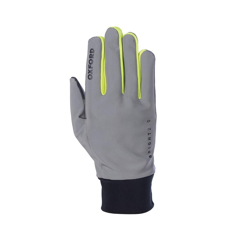 Oxford Bright Cycling Gloves 2.0 - Full finger reflective and high viz bike gloves. GB02BS