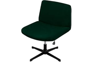 HAOYONG Armless Chair Cover Criss Cross Chair Cover Velvet Armless Office Desk Chair Slipcover Modern Mid Back Accent Chair Cover Washable Removable Chair Protector for Accent Chair Without Arms