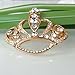 Navachi 18k Gold Plated White Crystal Royal Crown Az7655b Brooch Pin