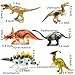 IROCH Dinosaur Action Figure Toys - 12pcs 7 Inch Jumbo STEM Educational Realistic Plastic Dinosaur Playset For 3 Years Up Toddlers and Older Kids+ Easter Eggs (Random Color) (12PCS)