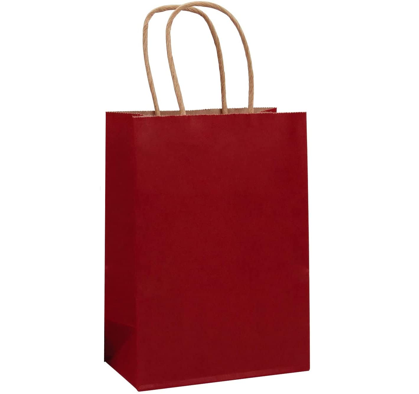 WRG Party Supplies - Premium [ 25 pieces ] Paper Party Bags, Gift and Sweet Bags, Corporate Gifts, Weddings with Twist Handles - 18x24x8cm (Pack of 25, Royal Red)