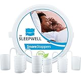 Best Anti Snoring Device - Stop Snore Solution - Sleep Better Aids - Anti-Snore Remedy Devices - 4 Nose Vents Nasal Dilator - Alternative for Mouthpiece Chin Strap Strips - Breathing Sleeping Relief