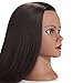 Hairginkgo Mannequin Head 26″-28″ Super Long Synthetic Fiber Hair Manikin Head Styling Hairdresser Training Head Cosmetology Doll Head for Cutting Braiding Practice with Clamp Black (91812BY0220)thumb 2