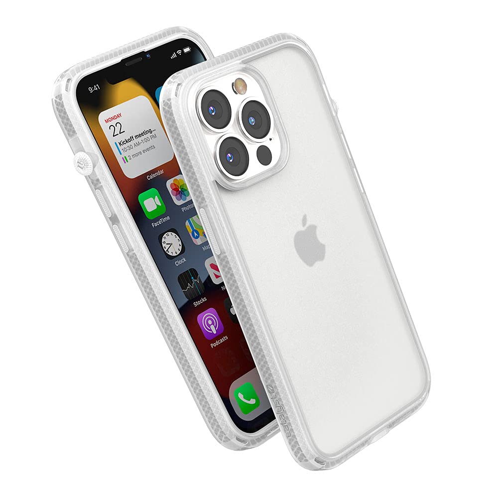 Catalyst iPhone 13 Pro Case Influence Series Slim Case, Finger-Print Safe Cases, Drop Proof Phone, with Lanyard (Clear)
