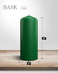 Cone Top Pillar Candles by Bask - Set of 6-3" x
