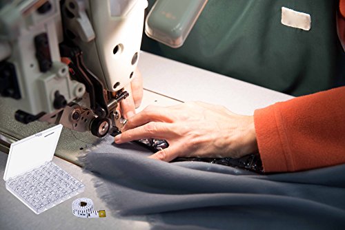 image for Paxcoo 36 Pcs Transparent Plastic Sewing Machine Bobbins with Case and