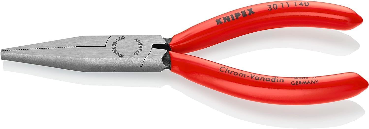KNIPEX Long Nose Pliers with Plastic Coating 140 mm, 30 11 140