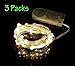 3 Packs Zzmart String Lights, 14 Foot 40 LEDs Flexible Copper Wire LED String Lights CR 2032 Battery Powered, Holiday Home Decorative LED Lights