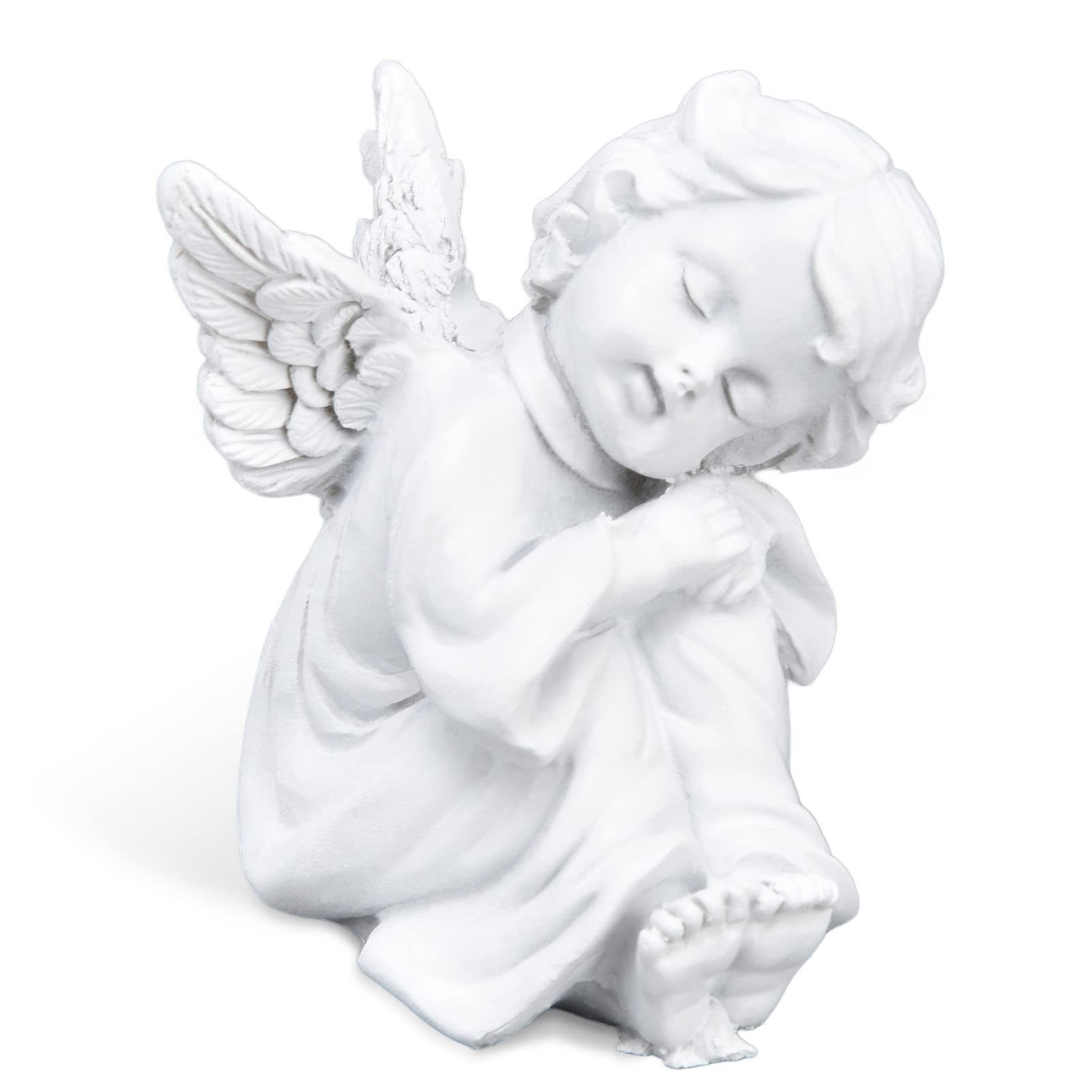 Cherubs Angels Figurine, Small Sleeping Angel Statues Adorable Angel Sculpture for Indoor Outdoor Home Garden Decoration(#1)