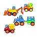 D-Mcark Early Educational Toddler Baby Toy Push and Go Friction Powered Car Toys Sets of 4 Tractor Bulldozer Mixer Truck and Dumper for Children Kids Boys and Girls 1 Year Old to 3 Year Old