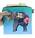 QOGiR Reusable Snack Bags and Sandwich Bags with Handle(Colorful Elephant)