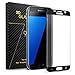 Ucharm 3D Curved Full Coverage Tempered Glass Screen Protector for Samsung Galaxy S7 Edge (1 Pack, Black)