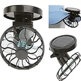 Flytaker Portable Mini Solar Clip Fan Cooling Fans Energy Saving
