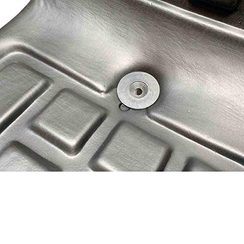 Cozyel PVC Waterproof Black Tractor Seat with Back Rest a Drain Hole Water-Resistant Steel Frame for Lawn Mower, Garden Tractor UTV/ATV Mini Digger Mower Forklift