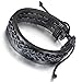 Aroncent 4PCS Handmade Vintage Wristband, Leather Rope Bracelet, Tribal Braided Cuff Bangle, Adjustable