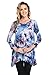Frumos Womens Tunic 3/4 Sleeve Tie Dye Tunic Top - Tunic Plus Size Available
