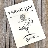 Thank you for helping me grow, Teacher appreciation gift, Mentor gift, Nanny gift, Teacher gift, Nurse appreciation gift, babysitter gift, Teacher necklace
