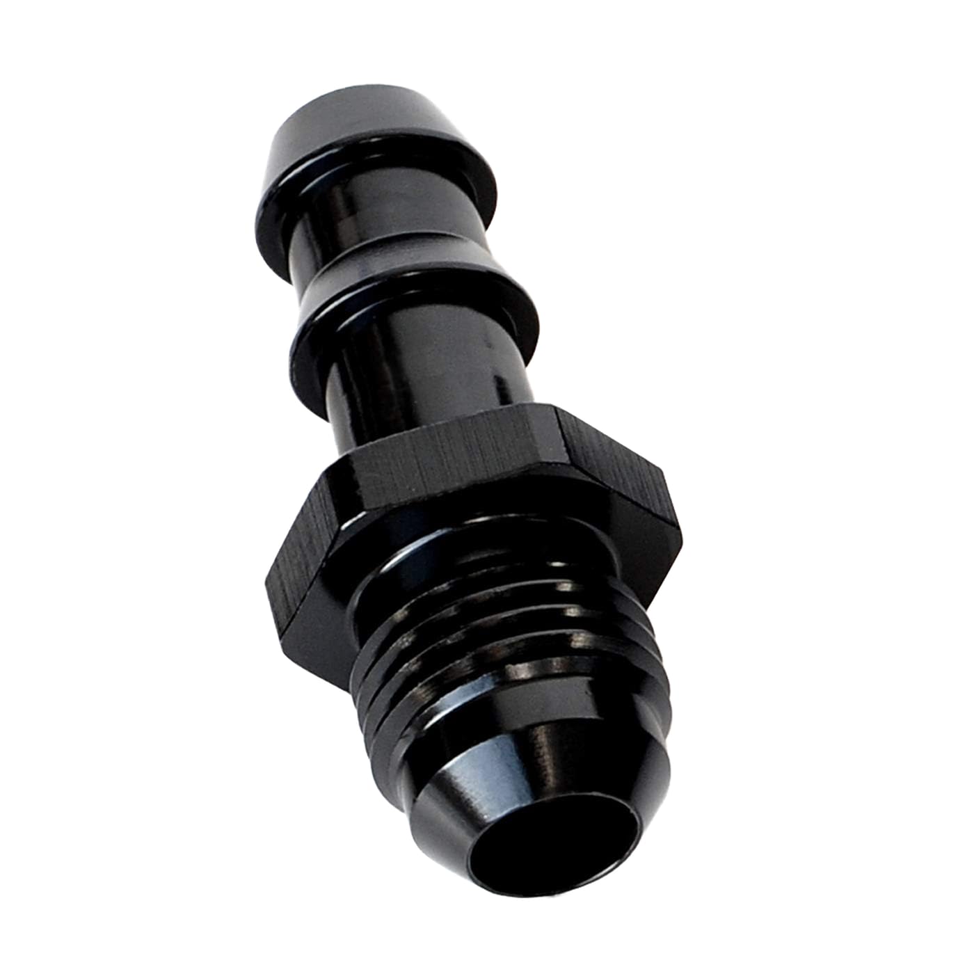AC PERFORMANCE -6 AN Male Flare to 5/16" Barb Push Hose Barb Fitting Adapter Aluminum Black