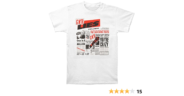 Amazon.com: Guns N' Roses Lies White T 