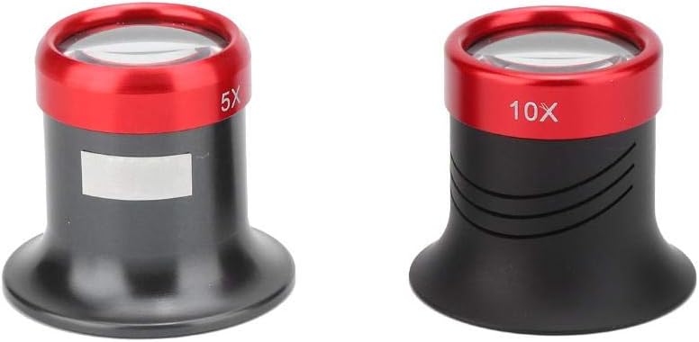 yuytee 5x 10x Watchmaker Loupe, Magnifying Glasses Monocular, Watch Magnifying Glasses for Watch Jewelry
