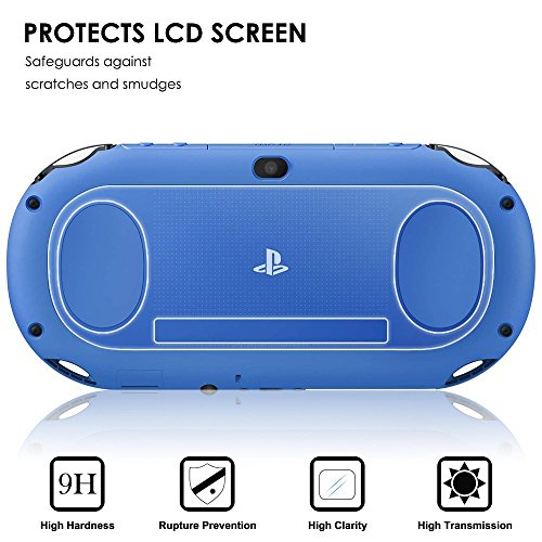 SNNC PlayStation Vita 2000 Screen Protector Anti-Scratch Tempered Glass Film Shield Games Console Joy Con Accessories Case For PSV2000