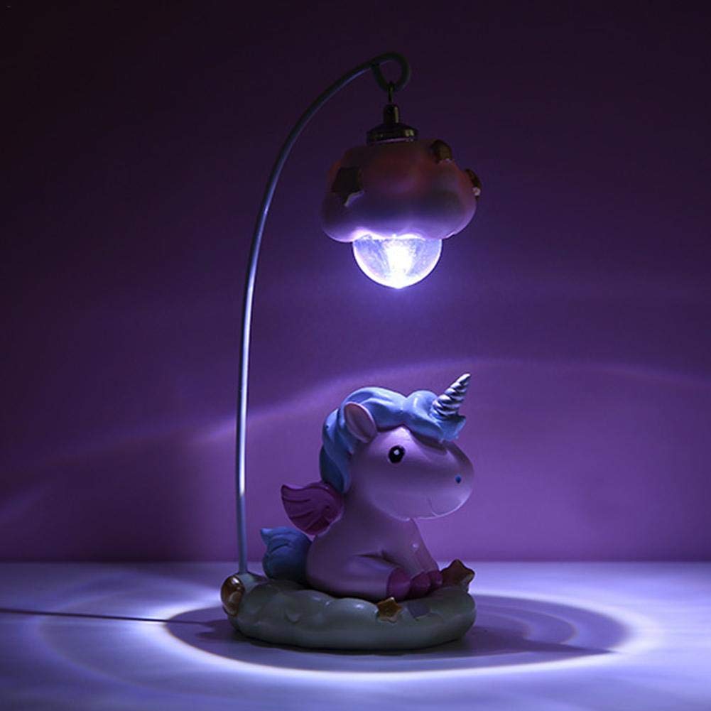 mesa vintage unicornios ninas luz