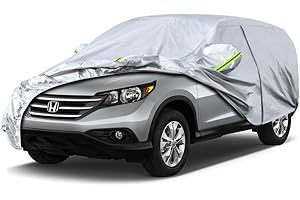 Koukou SUV Car Cover Custom Fit Honda CRV CR-V from 1995 to 2025, Waterproof Car Cover All Weather for Automobiles Outdoor Indoor with Zipper Door, Sun Rain Dust Snow Protection.