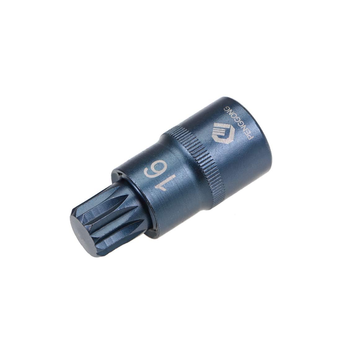 TOP-VIGOR Triple Square Spline Bit Socket, 1/2" Drive x M16 (16mm) CR-V Key Socket, Premium S2 Steel Bits, Bit with 2" Length for Car, Trucks Repair(for Hand Use Only)