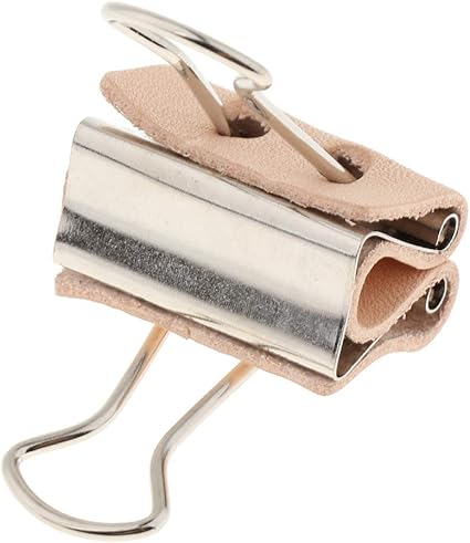 Amazon Kesoto ステンレス ダブルクリップ 人造レザー 滑り止め 書類整理 文房具用 全３サイズ 26 16mm クリップ リング 文房具 オフィス用品