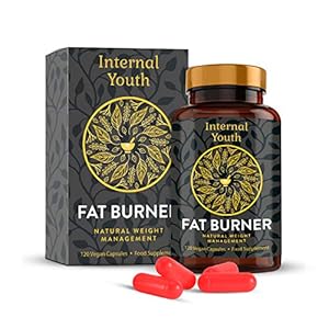 Natural Fat Burner Supplement for Women & Men’s Weight Loss – 120 Advanced High Strength Diet Pills – Contains Natural Ingredients to Reduce Hunger Levels – Internal Youth Natural Weight Management