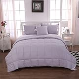 Summer Lightweight 100% Hungarian White Goose Down Comforter, Solid Grey (King(100x90 inch))