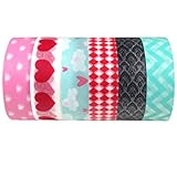 AllyDrew Japanese Washi Masking Tape Collection, Premium Value Pack (Set of 6) - VPK3