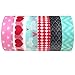 AllyDrew Japanese Washi Masking Tape Collection, Premium Value Pack (Set of 6) - VPK3