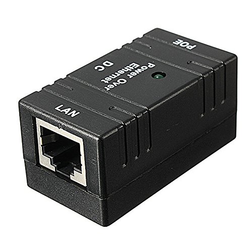 BeElion 10M/100Mbp Passive POE Power Over Ethernet RJ45 Injector Gigabit Splitter Adaptor with 2.1mm x 5.5mm DC Connector