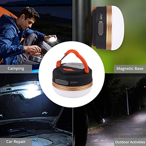 COLFULINE Campinglamp, led, USB-oplaadbaar, mini-magneet, tentlamp, campinglamp, 4 modi, SOS, waterdicht, draagbaar… - Image 6