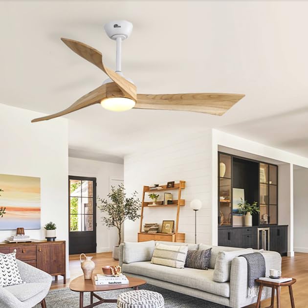 Sofucor 52 inch Ceiling Fans with Lights, Solid