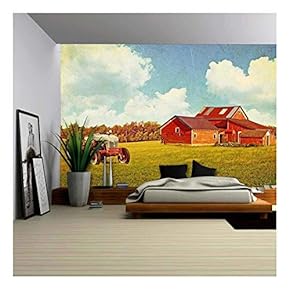 Farm - Removable Wall Mural | Self-Adhesive Large Wallpaper - 66x96 inches