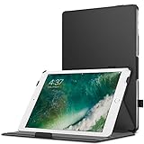 MoKo Case Fit 2018/2017 iPad 9.7 6th/5th Generation - Slim-Fit Multi-Angle Folio Cover Case with Auto Wake/Sleep Compatible with Apple iPad 9.7 Inch 2018/2017, Black