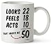 50th Birthday Gifts For Women Fifty Years Old Men Gift Mug Happy Funny 50 Mens Womens Womans Wifes Female Man Best Friend 1970 Male Unique Mugs Ideas 70 Woman Wife Gag Dad Cute Girls Guys Good Husband