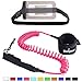 Unigear Premium 10' Coiled SUP Leash (11 Colors) Inflatable Paddle Board Surfboard Leash with Waterproof Wallet (Pink-New)