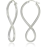 Sterling Silver Infinity Polished Drop Earrings