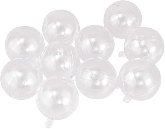 Amazon 10本 クリア ボール プラスチック クリスマス キャンディボックス 装飾品 ４サイズ選べ 4cm クリスマス雑貨 おもちゃ